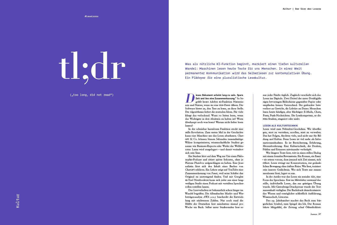 Human - Magazin-Artdirektion - Teil 13